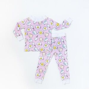 Little Sleepies Pink Breakfast Buddies Pajama Set
